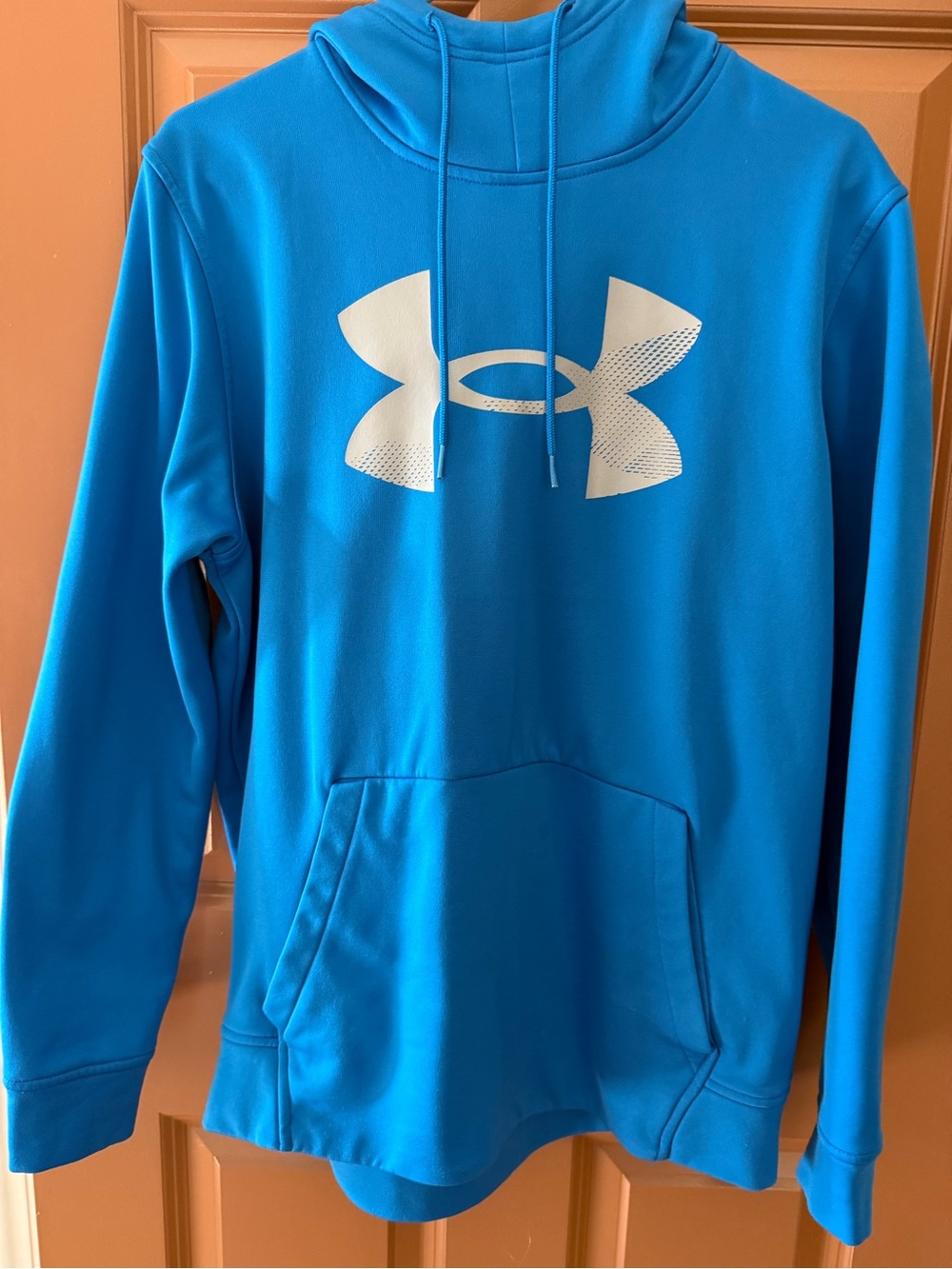 Under Armour Men’s Bright Blue Crewneck Hoodie with White Logo